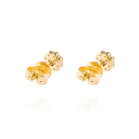 Aros Oro Amarillo 18kt Roseta de Diamantes 27 Pts-1