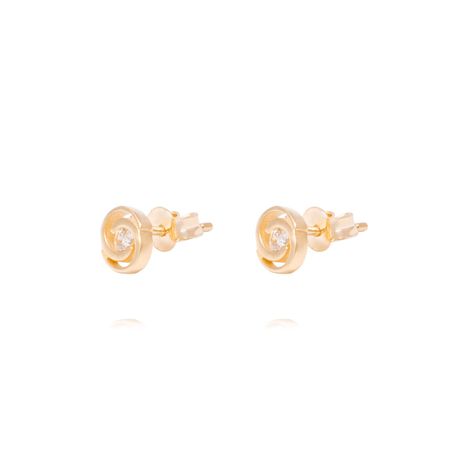 Aros de Oro de 18kt Circonitas en espiral-0