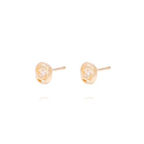 Aros de Oro de 18kt Circonitas en espiral-1
