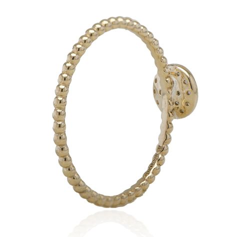 Anillo Oro Amarillo 18kt Círculo Diamantes 6 Pts SI/H-2