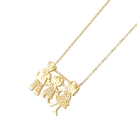 Collar de Oro 18kt Modelo Familia-1