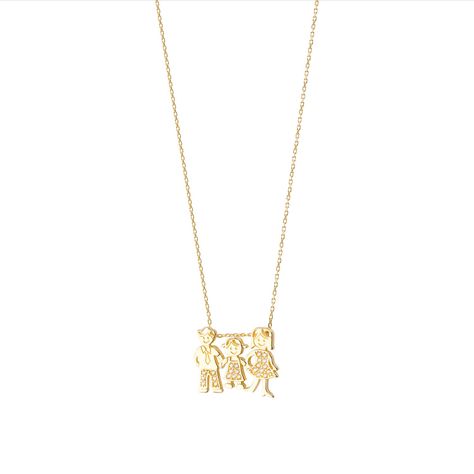 Collar de Oro 18kt Modelo Familia-2