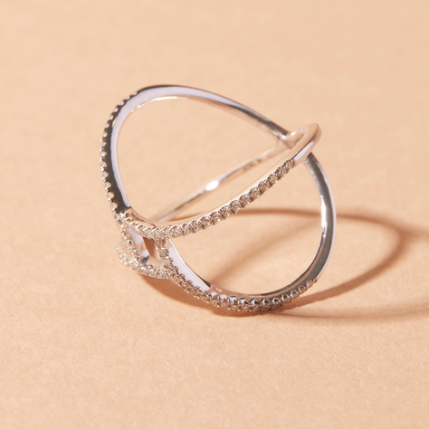 Anillo Oro Blanco 18kt Diamantes 16 Pts | Danielle Costantini-1