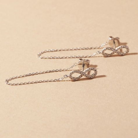 Aros Oro Blanco 18kt Diamantes Infinito 15Pts-0