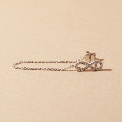 Aros Oro Blanco 18kt Diamantes Infinito 15Pts-1