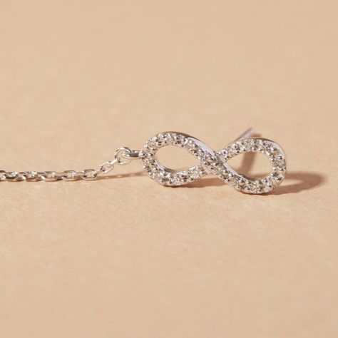 Aros Oro Blanco 18kt Diamantes Infinito 15Pts-2