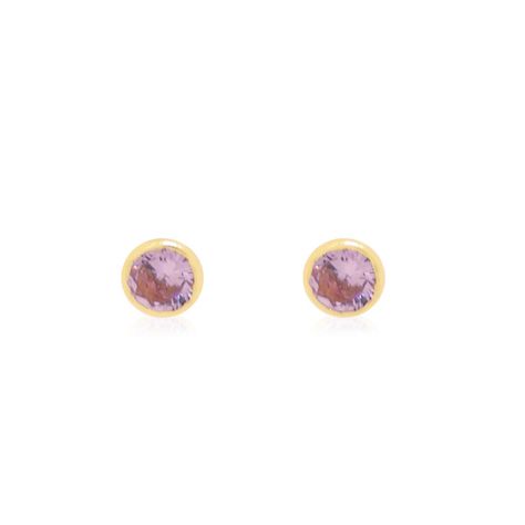 Aros de Oro 18kt Tipo Punto de Luz Rosa de Francia 3,0mm-0
