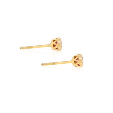 Aros de Oro 18kt Tipo Punto de Luz Rosa de Francia 3,0mm-2
