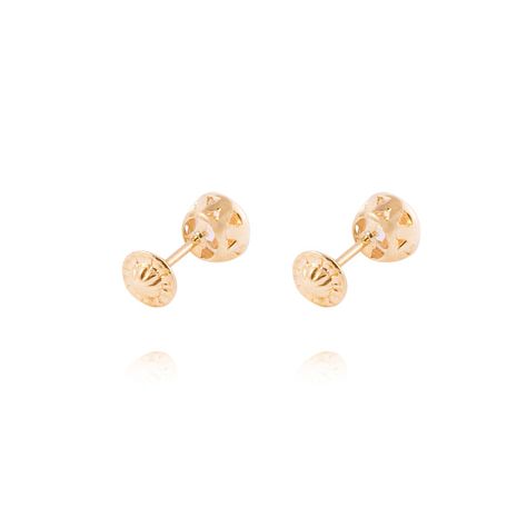Aros de Oro 18kt Rosa de Francia bisel-2