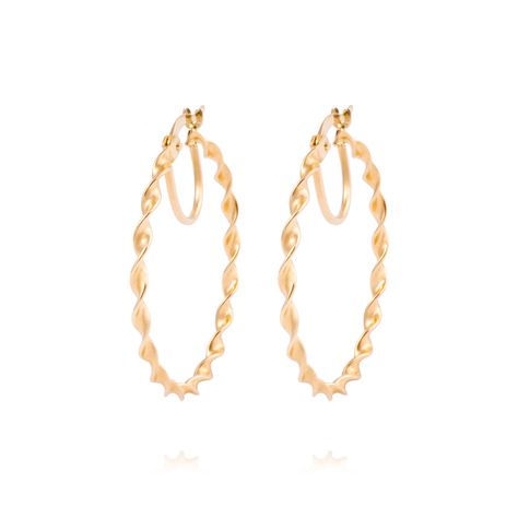 Aros de Oro 18kt Argollitas Torcidas-0