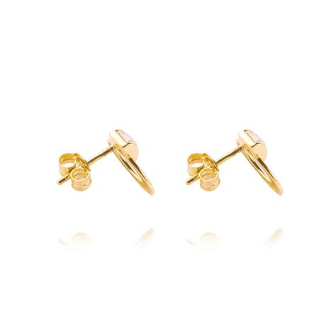 Aros de Oro 18kt Modelo Círculo Circón-2