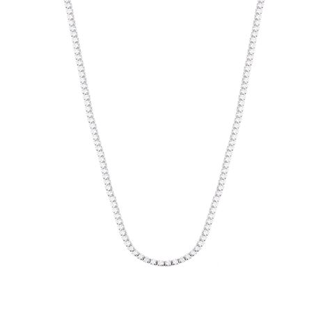 Collar de Plata Esterlina 925 Lienzo Circon-0