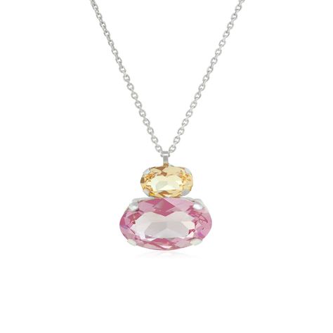 Collar de Plata Esterlina 925 Doble Amatista-0
