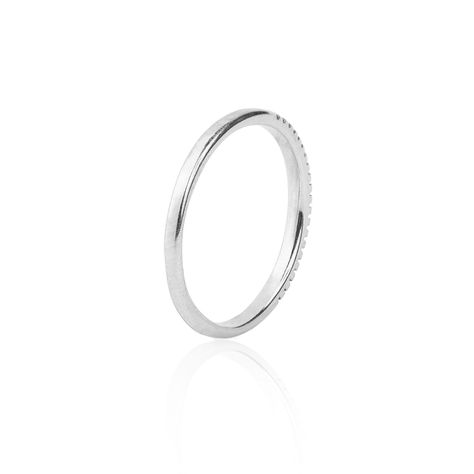 Anillo de Plata Esterlina 925 Medio Cintillo-1