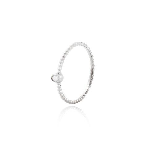 Anillo Oro Blanco 18kt Diamantes 3 Pts-0