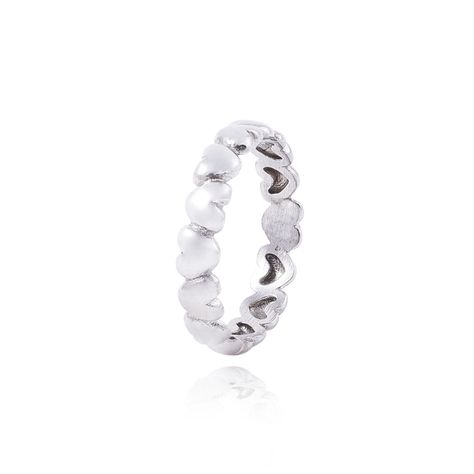 Anillo de Plata Esterlina 925 Corazones 36-0