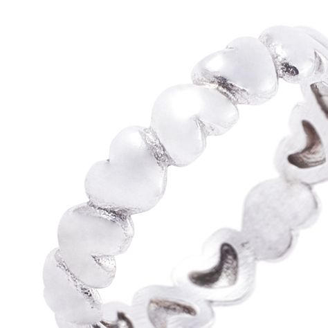 Anillo de Plata Esterlina 925 Corazones 36-1
