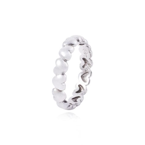 Anillo de Plata Esterlina 925 Corazones 36-2