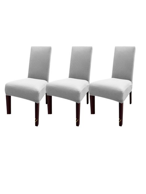 PACK DE 6 FUNDAS CUBRE SILLAS DE COMEDOR  GRIS PLATA-2
