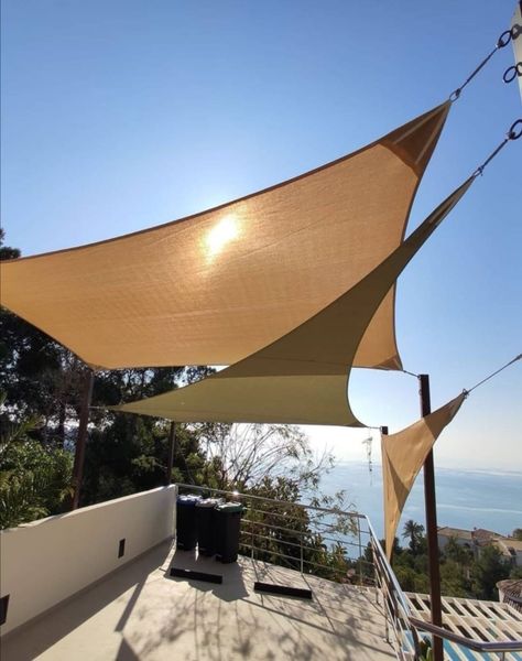 Toldo Vela Sombra 5x5m Resistente Malla Jardín-2
