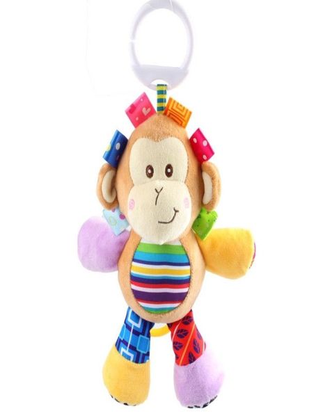 Peluche Estimulación Sensorial Bebé Con Sonajero Y Colgador SD05-0