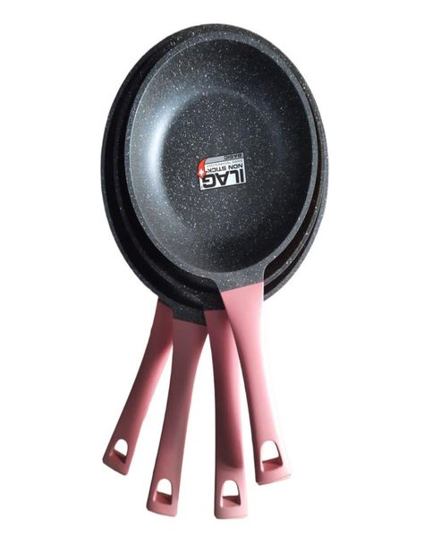 Set de 3 Sartenes Rosa + Wok Keep Cocina-1