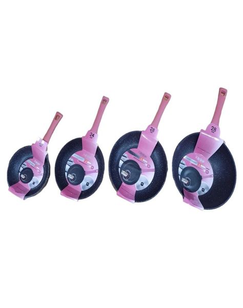 Set de 3 Sartenes Rosa + Wok Keep Cocina-3
