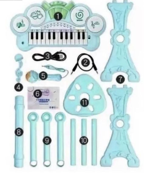Piano Musical De Juguete Educativo Para Niños Azul-1
