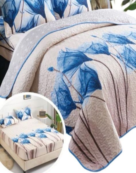 CUBRECAMA QUILT 5 PIEZAS CON JUEGO DE SÁBANAS T04-1