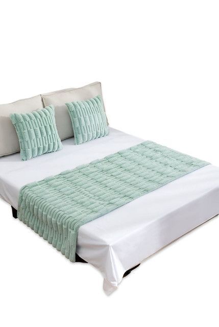 PIECERA DE CAMA DECORATIVA MODELO BAMBÚ VERDE MENTA-2