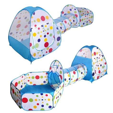 CARPA TUNEL PLEGABLE PARA NIÑOS AZUL-0