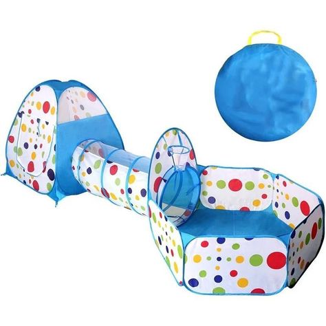 CARPA TUNEL PLEGABLE PARA NIÑOS AZUL-2