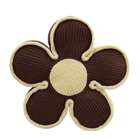SET DE 4 COJINES DISEÑO FLOR COLOR CAFÉ-1