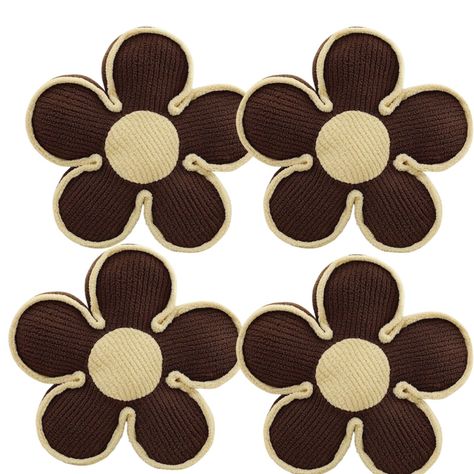SET DE 4 COJINES DISEÑO FLOR COLOR CAFÉ-2