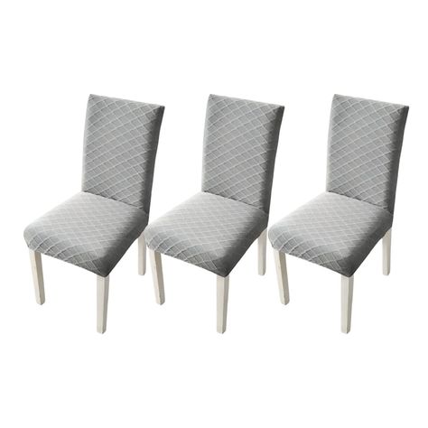 PACK DE 6 FUNDAS CUBRE SILLAS DE COMEDOR  GRIS CLARO-2