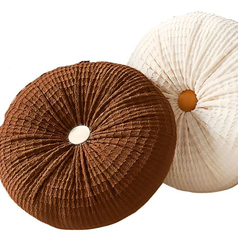 SET DE 2 COJINES DISEÑO BOTON COLOR BEIGE/CAFÉ-2