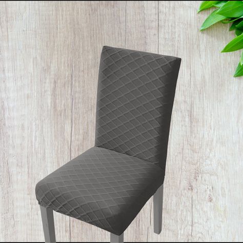PACK DE 6 FUNDAS CUBRE SILLAS DE COMEDOR  GRIS OSCURO-0