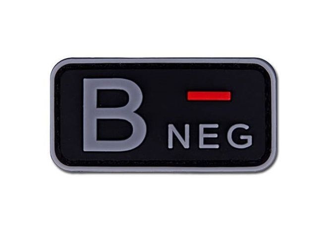 PARCHE MINI B- NEGRO C/ROJO (PVC)-0