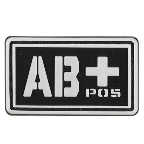 PARCHE MINI AB+ NEGRO (PVC)-0