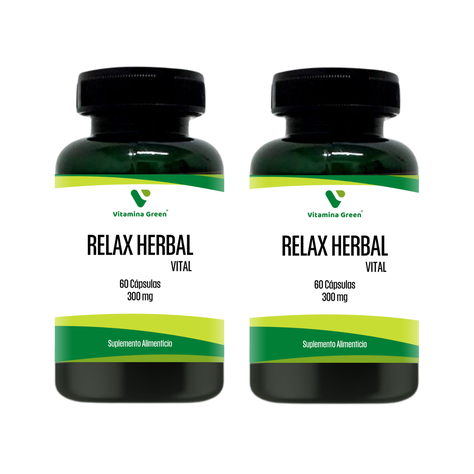 2 X RELAX HERBAL 300MG 60 CAPSULAS VITAMINA GREEN-0