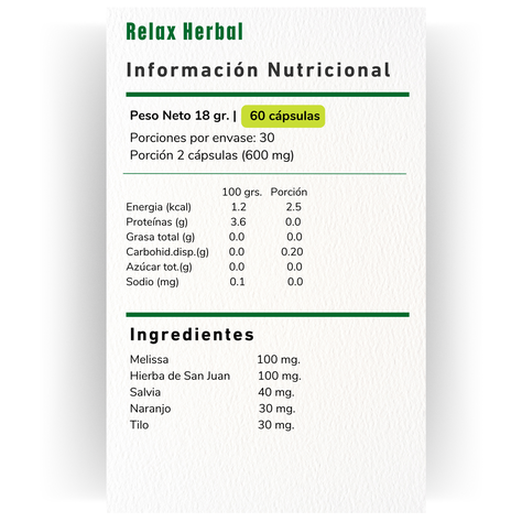 2 X RELAX HERBAL 300MG 60 CAPSULAS VITAMINA GREEN-1