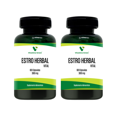 2 X ESTRO HERBAL 300MG 60 CAPSULAS VITAMINA GREEN-0