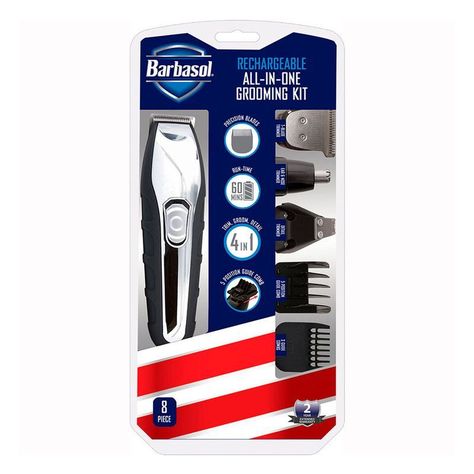 Desvelladora cortadora pelo  4 en 1 Barbasol USB barba nariz-1