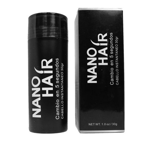 Nano Hair 30g Pelo En Polvo Para Calvicie Negro-0