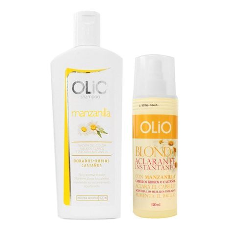 Shampoo Manzanilla Rubios + Aclarante instantáneo Olio-0