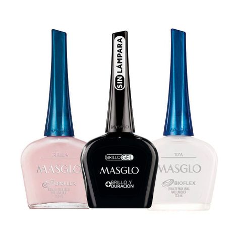 Esmaltado francesa masglo + top brillo dura hasta 10 días-0