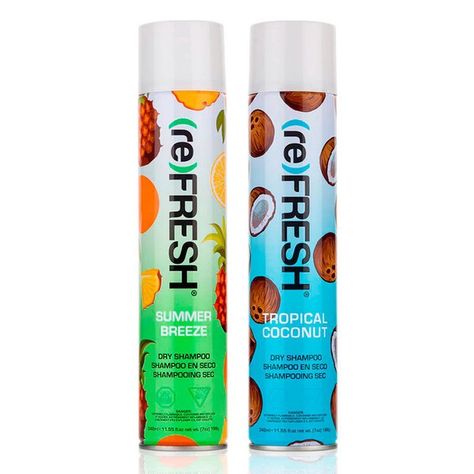 Kit 2 aromas Shampoo seco sin enjuague Refresh Brisa de verano y tropical coconut-0