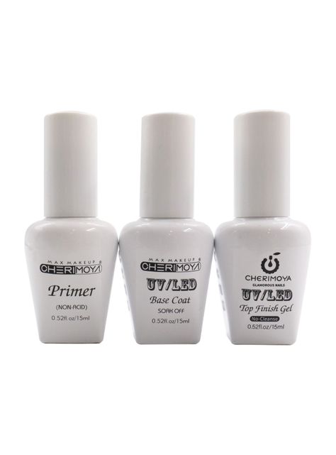 Kit Base Coat + Top Coat + Primer Esmalte Permanente-0