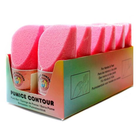 Caja 12 esponjas pómez mano uñas y pies rosa Mr. Pumice CVL-1