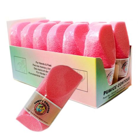 Caja 12 esponjas pómez mano uñas y pies rosa Mr. Pumice CVL-0